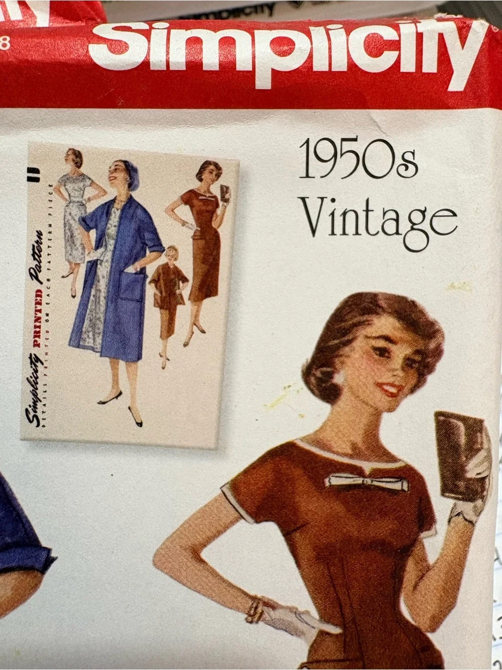BN UNCUT SIMPLICITY 8980 R5 Plus Size Vintage 1950s SEWING PATTERNS DRESS